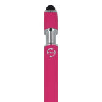 Esferográfica de alumínio reciclado com clip robusto e tinta azul cor cor-de-rosa sexta vista