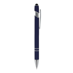 Esferográfica de alumínio reciclado com clip robusto e tinta azul cor azul-escuro quinta vista