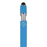 Esferográfica de alumínio reciclado com clip robusto e tinta azul cor azul-claro sexta vista