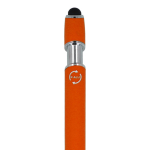Esferográfica de alumínio reciclado com clip robusto e tinta preta cor cor-de-laranja sexta vista