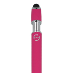 Esferográfica de alumínio reciclado com clip robusto e tinta preta cor cor-de-rosa sexta vista