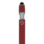 Esferográfica de alumínio reciclado com clip robusto e tinta preta cor vermelho-escuro sexta vista