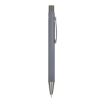 Esferográfica de alumínio com toque suave, corpo esguio e tinta preta cor cinzento quinta vista