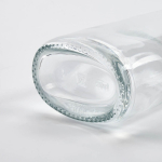 Garrafa de vidro fabricada na UE com tampa prateada anti-fugas 700 ml cor transparente vista de detalhe 