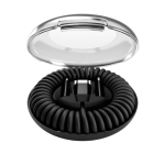 Cabo tudo em um de plástico reciclado com carregamento rápido 60W cor preto segunda vista