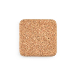 Conjunto de bases para copos redondas em cortiça natural fabricado na UE cor natural vista traseira 