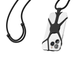 Lanyard de nylon ajustável até 150 cm para pendurar o telemóvel cor preto segunda vista