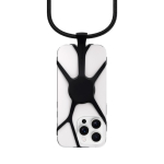 Lanyard de nylon ajustável até 150 cm para pendurar o telemóvel cor preto segunda vista frontal 