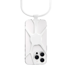 Lanyard de nylon ajustável até 150 cm para pendurar o telemóvel cor branco segunda vista frontal 