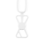 Lanyard de nylon ajustável até 150 cm para pendurar o telemóvel cor branco vista frontal 