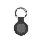 Localizador de plástico reciclado compatível com Apple e Android cor preto vista frontal 
