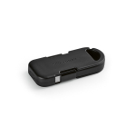 Carregador portátil porta-chaves ultracompacto em plástico reciclado 1.000mAh cor preto segunda vista