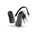 Carregador portátil porta-chaves ultracompacto em plástico reciclado 1.000mAh cor preto terceira vista 