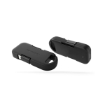 Carregador portátil porta-chaves ultracompacto em plástico reciclado 1.000mAh cor preto quinta vista 