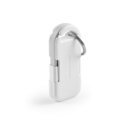 Carregador portátil porta-chaves ultracompacto em plástico reciclado 1.000mAh cor branco