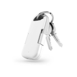 Carregador portátil porta-chaves ultracompacto em plástico reciclado 1.000mAh cor branco terceira vista 