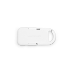 Carregador portátil porta-chaves ultracompacto em plástico reciclado 1.000mAh cor branco vista frontal 