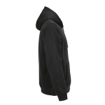 Sweatshirt unissexo com capuz em algodão orgânico 300 g/m² cor preto segunda vista