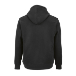 Sweatshirt unissexo com capuz em algodão orgânico 300 g/m² cor preto vista traseira 
