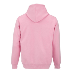 Sweatshirt unissexo com capuz em algodão orgânico 300 g/m² cor cor-de-rosa vista traseira 