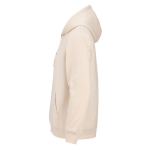 Sweatshirt unissexo com capuz em algodão orgânico 300 g/m² cor bege terceira vista 