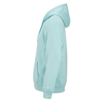 Sweatshirt unissexo com capuz em algodão orgânico 300 g/m² cor verde-claro terceira vista 