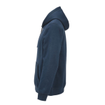 Sweatshirt unissexo com capuz em algodão orgânico 300 g/m² cor azul-marinho terceira vista 