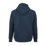 Sweatshirt unissexo com capuz em algodão orgânico 300 g/m² cor azul-marinho vista traseira 