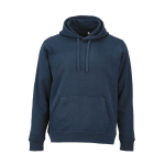 Sweatshirt unissexo com capuz em algodão orgânico 300 g/m² cor azul-marinho vista frontal 