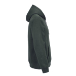 Sweatshirt unissexo com capuz em algodão orgânico 300 g/m² cor verde-escuro segunda vista