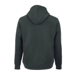 Sweatshirt unissexo com capuz em algodão orgânico 300 g/m² cor verde-escuro vista traseira 