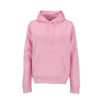 Sweatshirt com capuz de algodão orgânico para senhora 300 g/m² Bondi cor cor-de-rosa vista frontal 