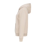 Sweatshirt com capuz de algodão orgânico para senhora 300 g/m² Bondi cor bege terceira vista 