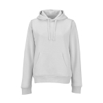 Sweatshirt com capuz de algodão orgânico para senhora 300 g/m² Bondi cor cinzento-claro vista frontal 
