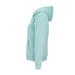Sweatshirt com capuz de algodão orgânico para senhora 300 g/m² Bondi cor verde-claro terceira vista 