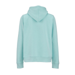 Sweatshirt com capuz de algodão orgânico para senhora 300 g/m² Bondi cor verde-claro vista traseira 