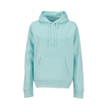 Sweatshirt com capuz de algodão orgânico para senhora 300 g/m² Bondi cor verde-claro vista frontal 