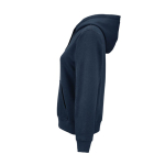 Sweatshirt com capuz de algodão orgânico para senhora 300 g/m² Bondi cor azul-marinho terceira vista 