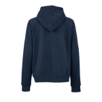 Sweatshirt com capuz de algodão orgânico para senhora 300 g/m² Bondi cor azul-marinho vista traseira 