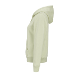 Sweatshirt com capuz de algodão orgânico para senhora 300 g/m² Bondi cor verde pastel terceira vista 