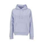 Sweatshirt com capuz de algodão orgânico para senhora 300 g/m² Bondi cor azul pastel vista frontal 