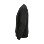 Sweatshirt unissexo de algodão orgânico em felpa escovada 300 g/m² Waikiki cor preto terceira vista 