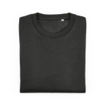 Sweatshirt unissexo de algodão orgânico em felpa escovada 300 g/m² Waikiki cor preto segunda vista frontal 