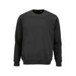 Sweatshirt unissexo de algodão orgânico em felpa escovada 300 g/m² Waikiki cor preto vista frontal 