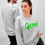 Sweatshirt unissexo de algodão orgânico em felpa escovada 300 g/m² Waikiki cor cinzento-claro segunda vista ambiente