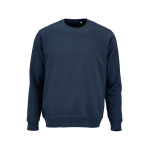 Sweatshirt unissexo de algodão orgânico em felpa escovada 300 g/m² Waikiki cor azul-marinho vista frontal 