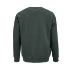Sweatshirt unissexo de algodão orgânico em felpa escovada 300 g/m² Waikiki cor verde-escuro vista traseira 