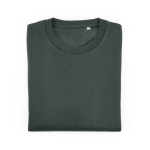 Sweatshirt unissexo de algodão orgânico em felpa escovada 300 g/m² Waikiki cor verde-escuro segunda vista frontal 