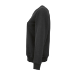 Sweatshirt de mulher em algodão orgânico com gola redonda 300 g/m² Waikiki cor preto terceira vista 