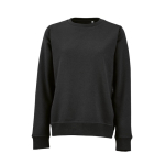 Sweatshirt de mulher em algodão orgânico com gola redonda 300 g/m² Waikiki cor preto vista frontal 